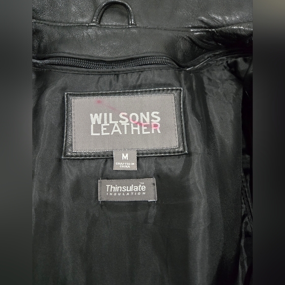 Wilsons Black Leather Jacket, Medium - Picture 11 of 16